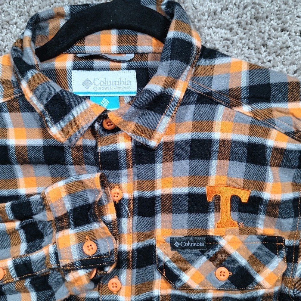 Tennessee Volunteers‎ Columbia Orange Flannel Shirt. Sz Small